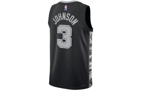 Air Jordan San Antonio Spurs Keldon Johnson Swingman Statement Jersey 'Black' DO9543-012 sold by KicksCrew
