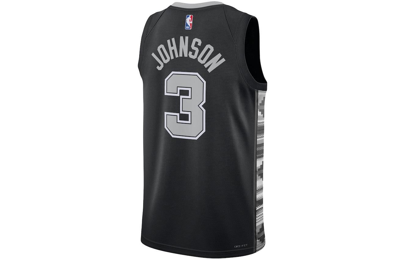 Air Jordan San Antonio Spurs Keldon Johnson Swingman Statement Jersey 'Black' DO9543-012 sold by KicksCrew product image thumbnail 3