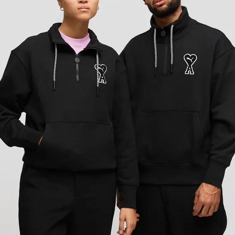 Puma X Ami Half Zip Sweatshirt 'Black' 535993-01 sold by KicksCrew product image thumbnail 3
