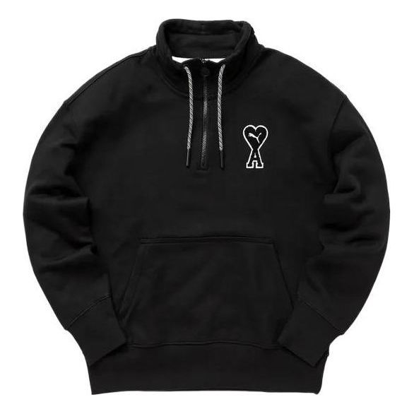 Puma X Ami Half Zip Sweatshirt 'Black' 535993-01 sold by KicksCrew
