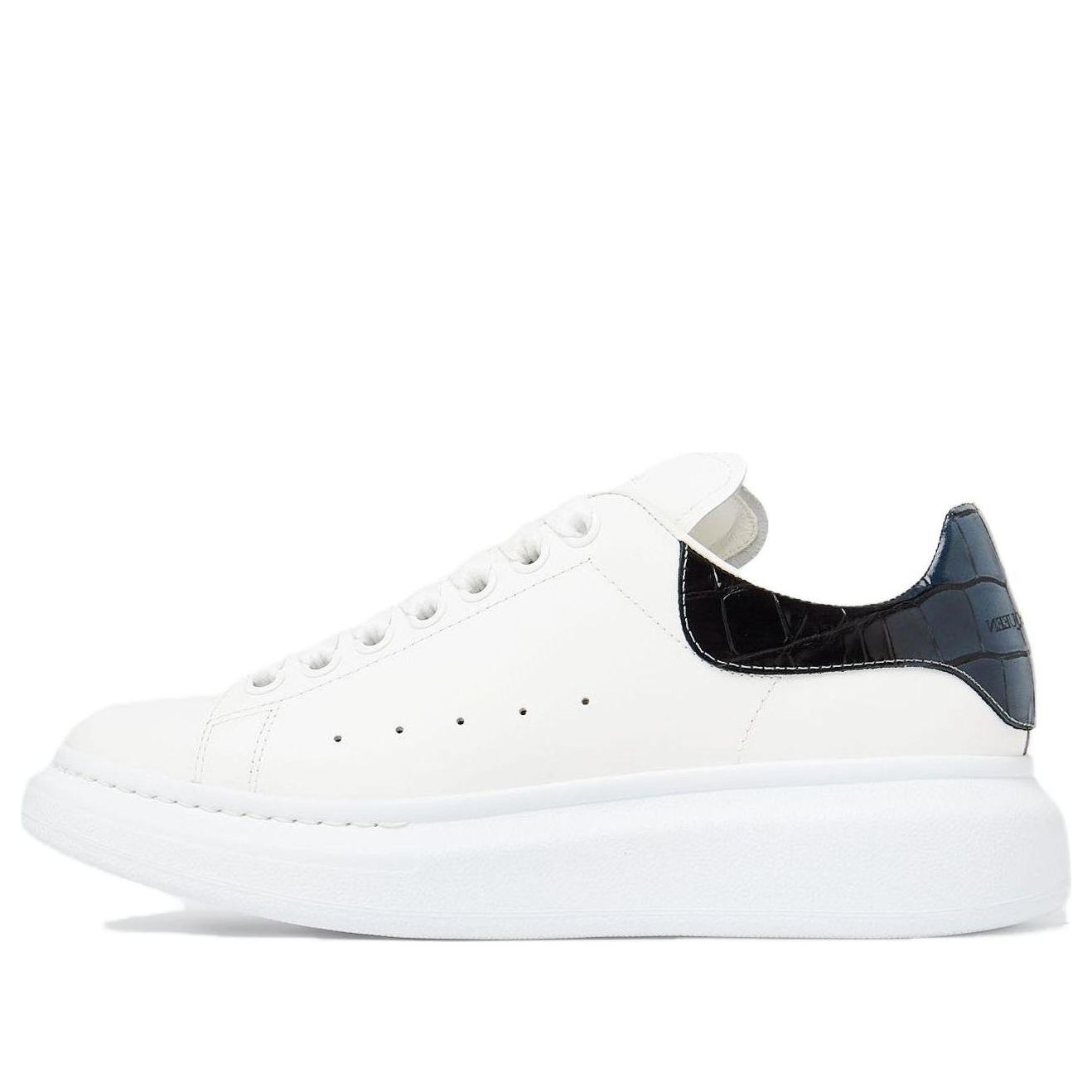 (WMNS) Alexander McQueen Oversized Sneakers 'White Snake Black' 718233WIDJA8851 sold by KicksCrew