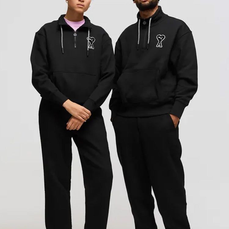 Puma X Ami Half Zip Sweatshirt 'Black' 535993-01 sold by KicksCrew product image thumbnail 2