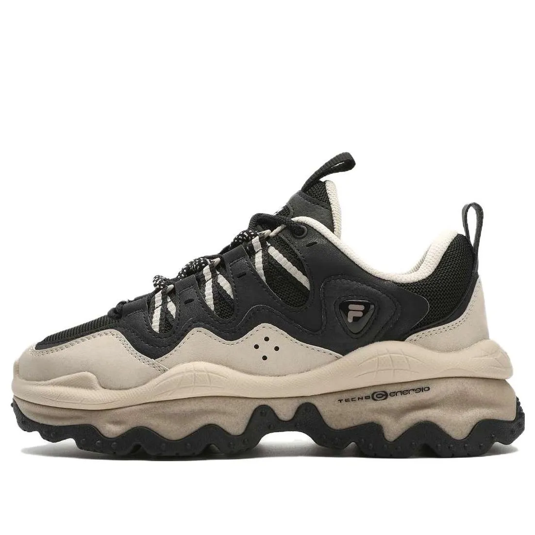 (WMNS) FILA FUSION QD 96 DX Sneakers 'Black Beige' T12W341109FBC sold by KicksCrew