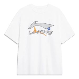 Li-Ning Essential Logo T-shirt 'White' AHST757-2 sold by KicksCrew