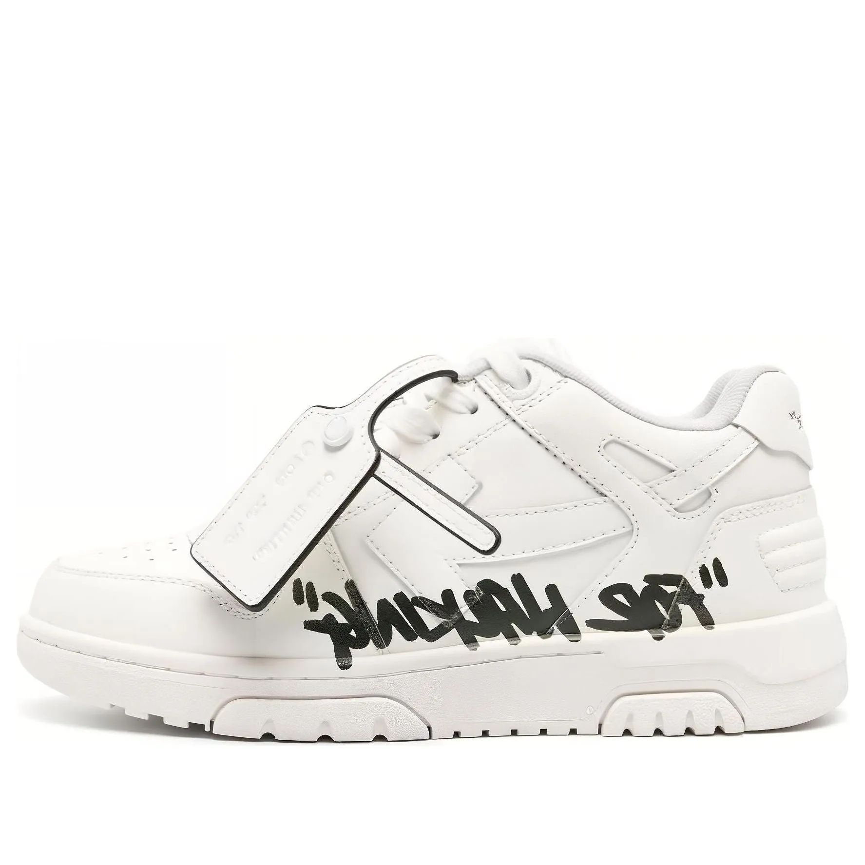 (WMNS) Off-White Out Of Office OOO 'For Walking White Black' OWIA259C99LEA0110110 sold by KicksCrew