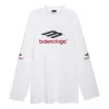 Balenciaga 3B Sports Icon Long Sleeve T-Shirt Oversized 'White Black Red' 720250TPVD79065 sold by KicksCrew
