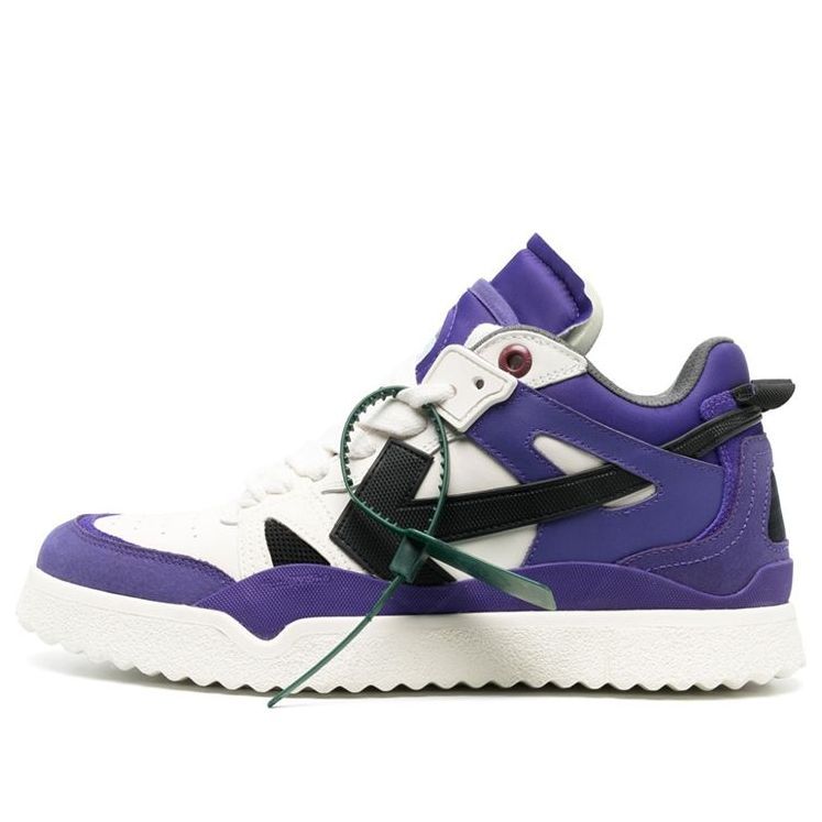 Off-White Sponge Mid-Top Sneakers 'Purple White Black' OMIA234S23LEA0013710 sold by KicksCrew