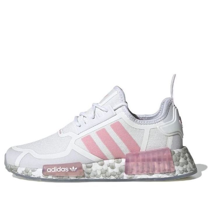 (GS) adidas originals NMD_R1 'White Light Pink' GX5733 sold by KicksCrew