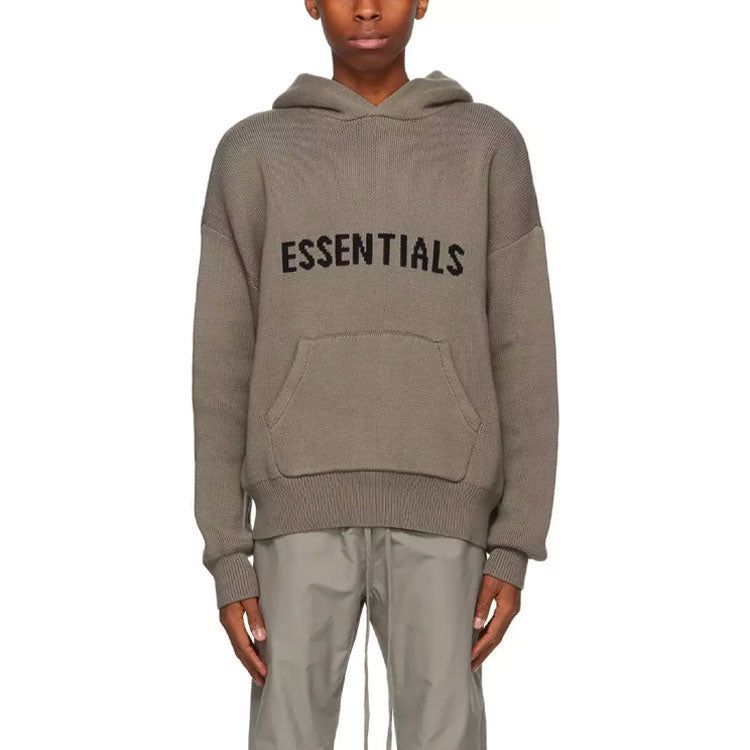 Fear of God Essentials FW20 Knit Logo Hoodie 'Taupe' FOG-FW20-366 sold by KicksCrew product image thumbnail 3