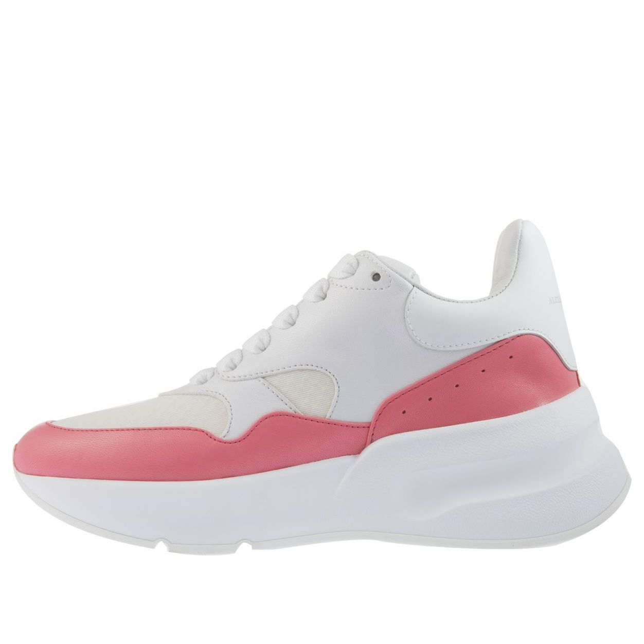 (WMNS) Alexander McQueen Oversized Runner in Nappa Calf Leather 'White Pink' 533710WHT999374 sold by KicksCrew