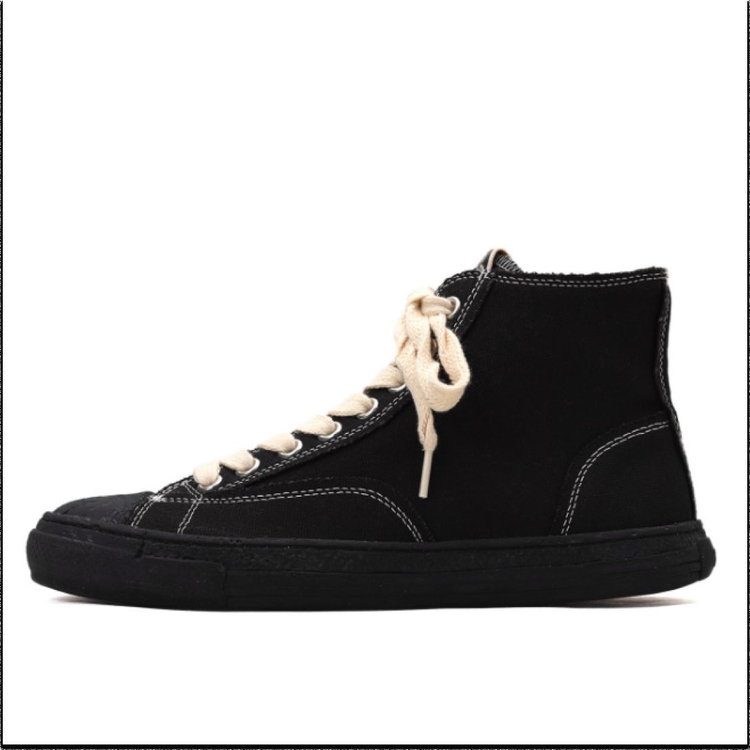 Maison MIHARA YASUHIRO PAST Sole Canvas High-top Sneaker 'Black Blackq' S09FW204-BLKBLK sold by KicksCrew