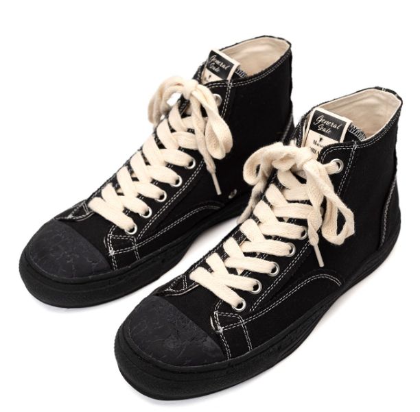 Maison MIHARA YASUHIRO PAST Sole Canvas High-top Sneaker 'Black Blackq' S09FW204-BLKBLK sold by KicksCrew product image thumbnail 2