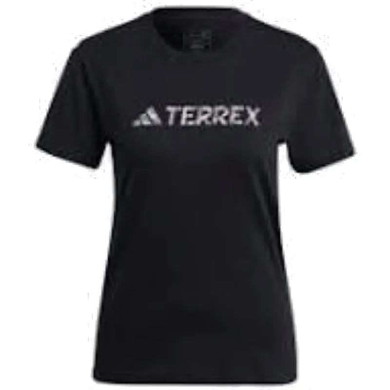 (WMNS) adidas Terrex Classic Logo T-Shirt Asia Sizing 'Black' HZ1392 sold by KicksCrew