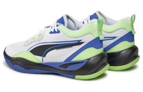 PUMA Playmaker Sneakers 'White Blue Green' 385841-11 sold by KicksCrew