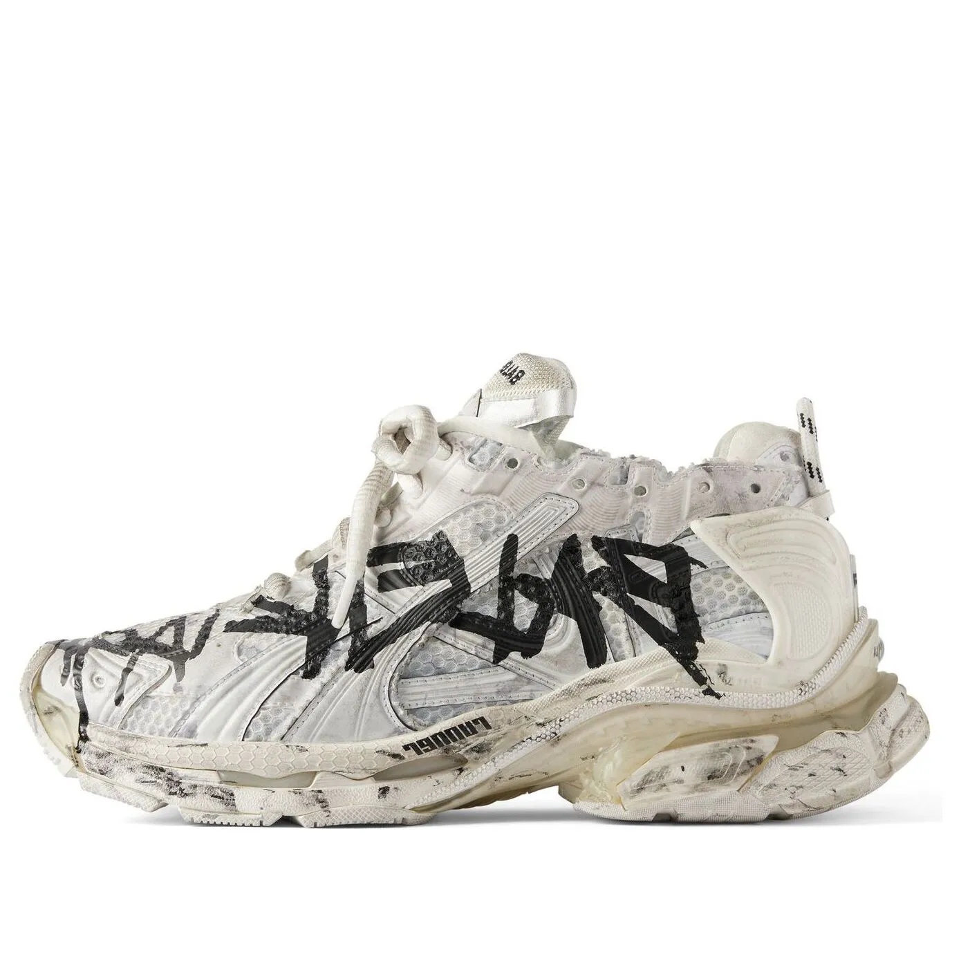 Balenciaga Runner Graffiti Sneaker 'White Black' 772774W3RBQ9010 sold by KicksCrew