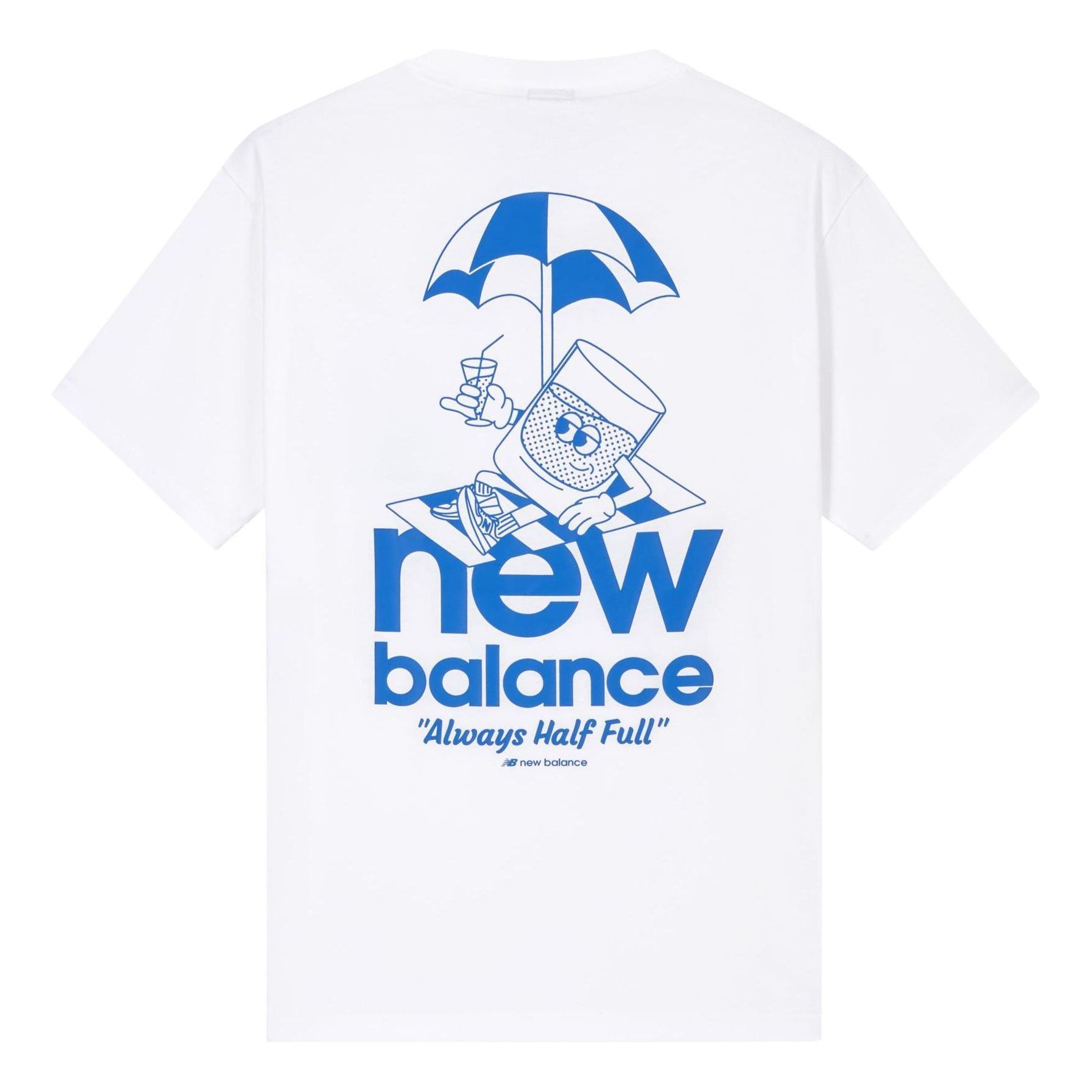 New Balance Essentials Always Half Full Cotton Jersey T-Shirt 'White Multi' MT31562-WM sold by KicksCrew