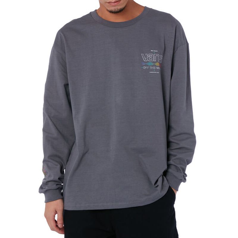 Vans Letter Printed Round Neck Pullover Long Sleeve T-shirt 'Grey' VN0A5E5L1LG sold by KicksCrew product image thumbnail 2