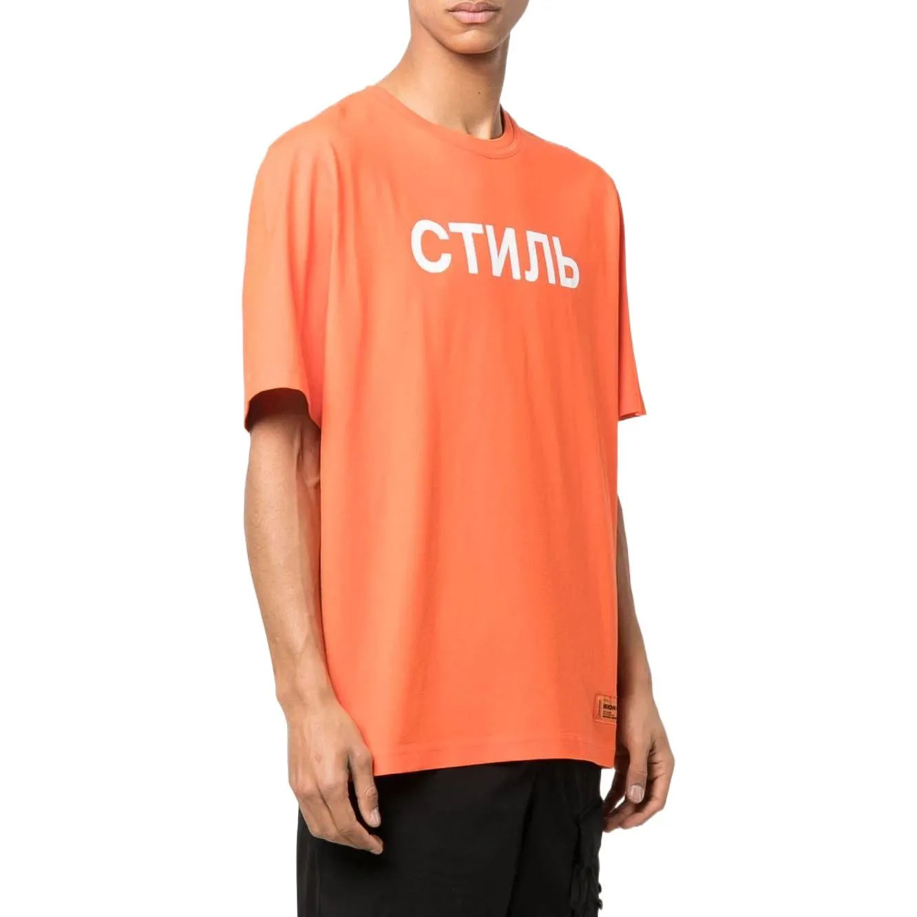 HERON PRESTON SS22 CTNMB T-shirt 'Orange' HMAA025C99JER0022201ORANGE sold by KicksCrew product image thumbnail 3