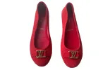(WMNS) LOUIS VUITTON Ballerina Shoes 'Red Suede' 1A2P1N sold by KicksCrew