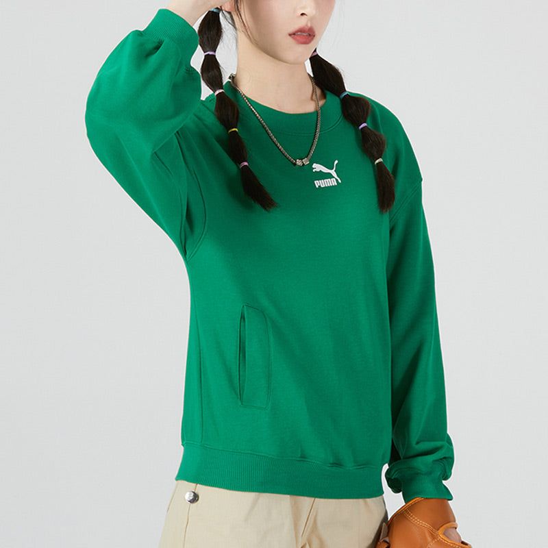 (WMNS) Puma Graphic Sweatshirt 'Green' 537518-86 sold by KicksCrew product image thumbnail 5