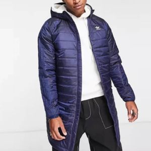 adidas Originals Long Down jacket 'Blue' HM2460 sold by KicksCrew