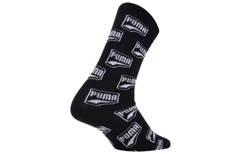 PUMA Logo Printed Sport Socks 'Black White' 935819-01 sold by KicksCrew product image thumbnail 2
