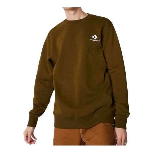 Converse Star Chevron EMB Crew Sweatshirt 'Olive Green' 10008816-A17 sold by KicksCrew