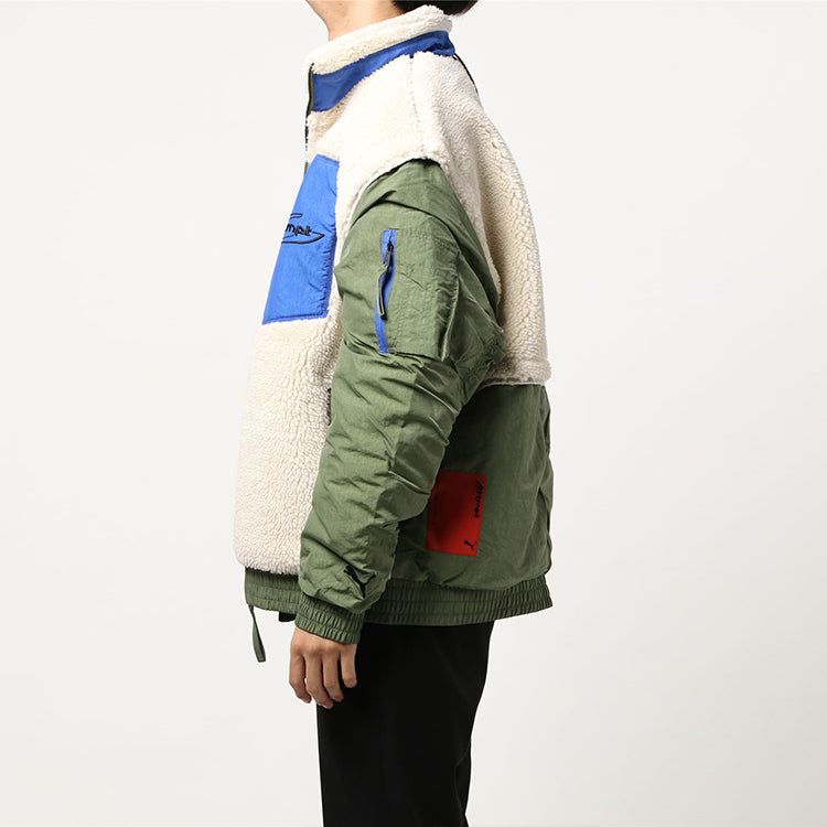 Puma x Attempt Sherpa Fleece Jacket 'Beige Green Blue' 598257-75 sold by KicksCrew product image thumbnail 5