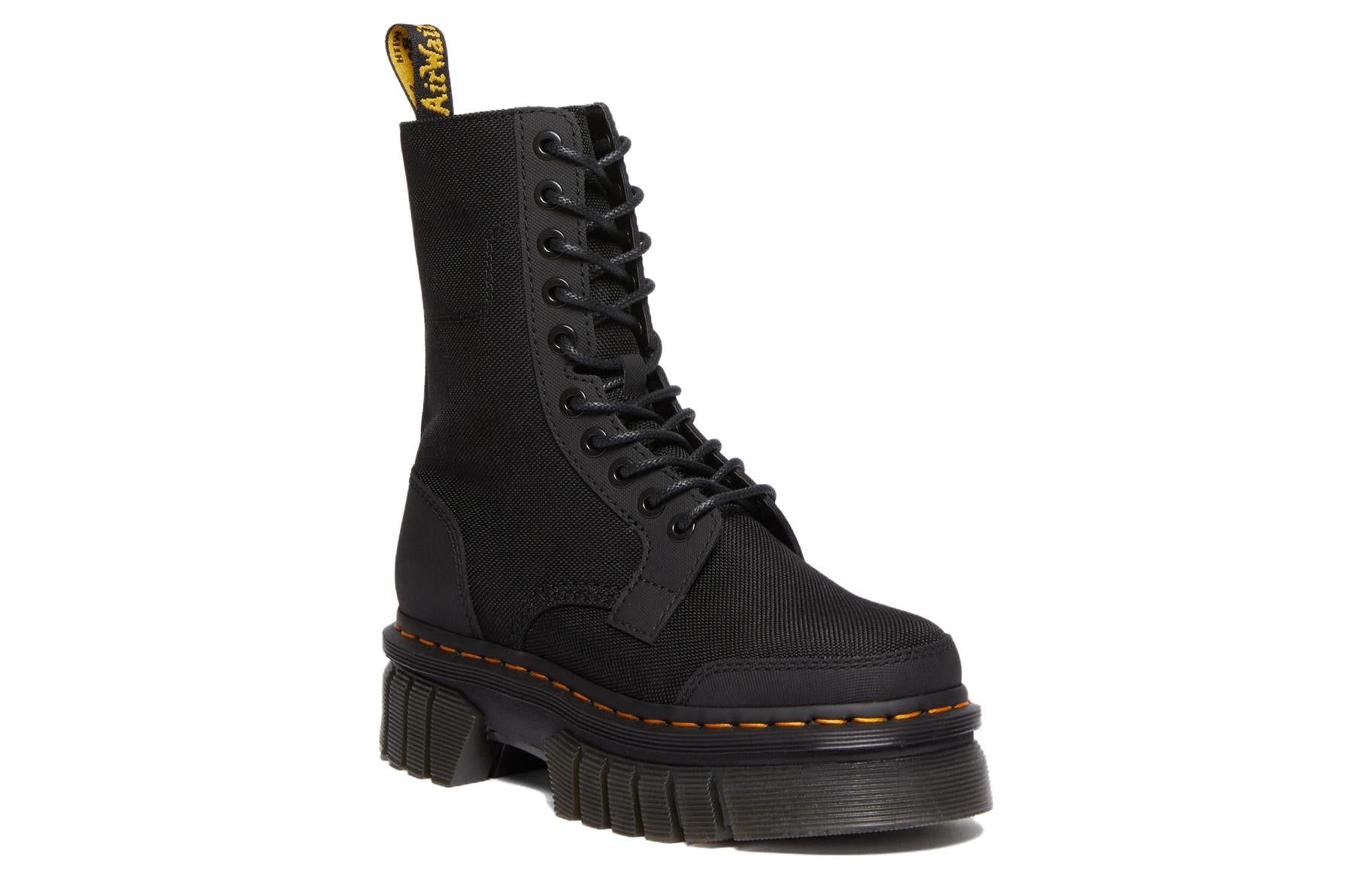 Dr.Martens Audrick 10-eye Synthetic Leather Platform Boots 'Black' 30680001 sold by KicksCrew product image thumbnail 2