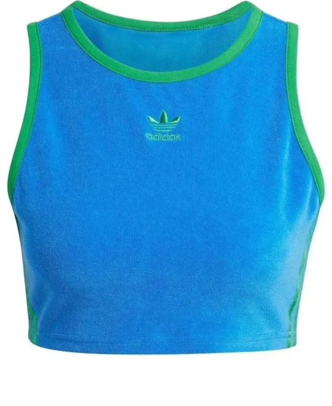 (WMNS) adidas Originals Cropped Tank (Asia Sizing) 'Blue Green' JH0620 sold by KicksCrew