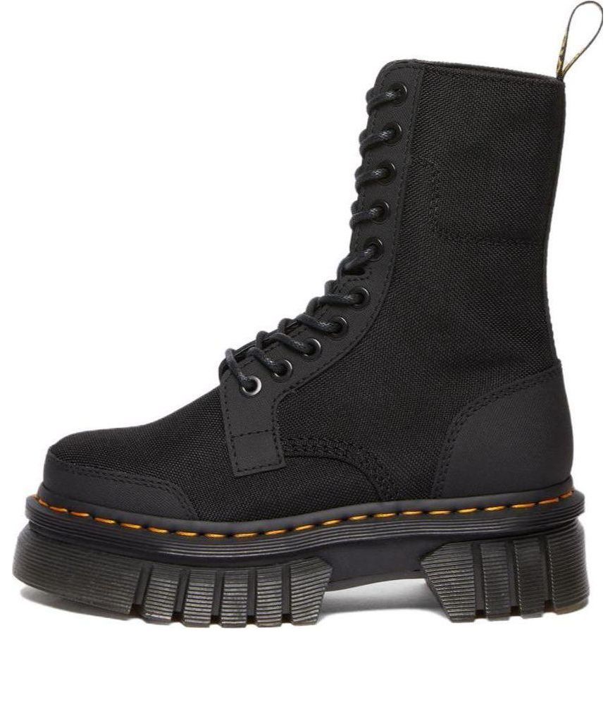 Dr.Martens Audrick 10-eye Synthetic Leather Platform Boots 'Black' 30680001 sold by KicksCrew