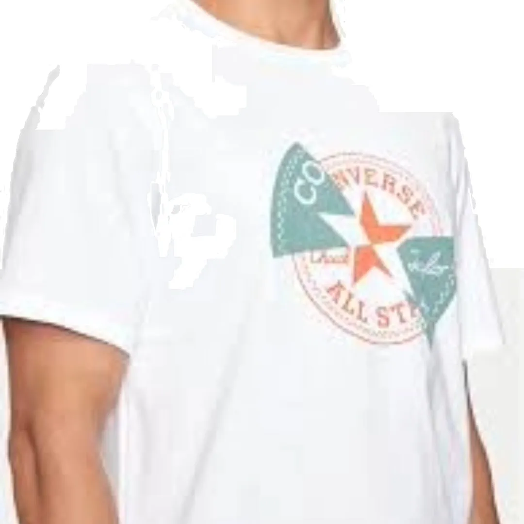 Converse Distorted Patch T-Shirt 'White Orange Teal' 10026427-A02 sold by KicksCrew product image thumbnail 3