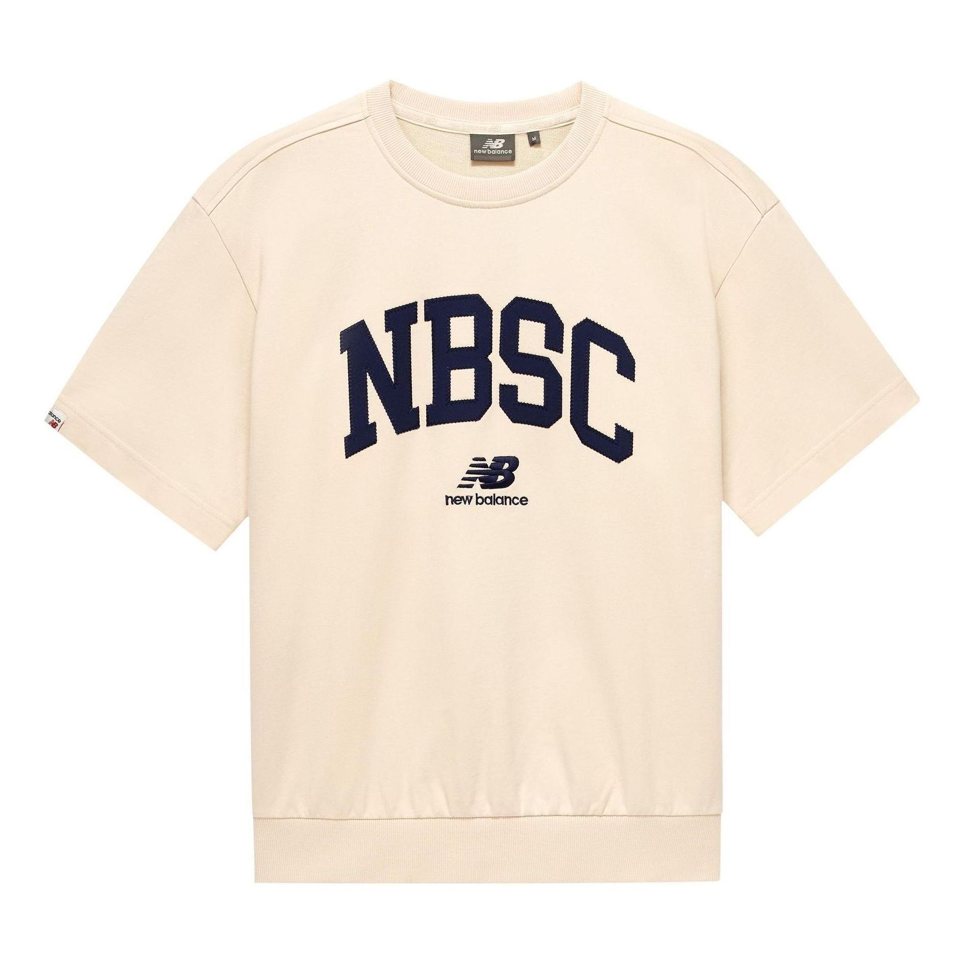 New Balance Logo T-Shirt 'Beige Navy' 5CD25353-CRE sold by KicksCrew