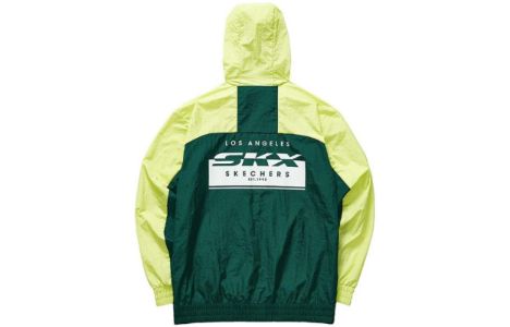Skechers x SKX Hoodied Woven Jacket 'Green Yellow' L121M159-00XW sold by KicksCrew