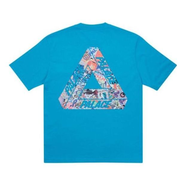 Palace FW21 Tri-Sticker Pack Logo T-Shirt 'Blue' P21TS111 sold by KicksCrew