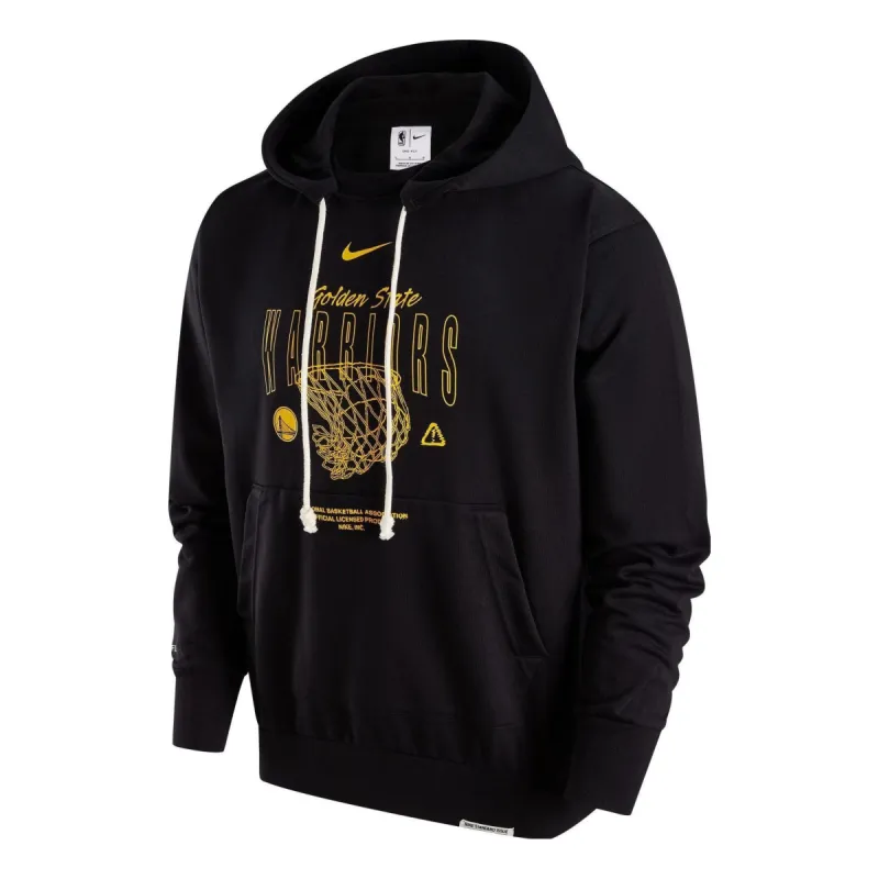 Nike Golden State Warriors Standard Issue Hoodie 'Black Gold' FB4274-010 sold by KicksCrew