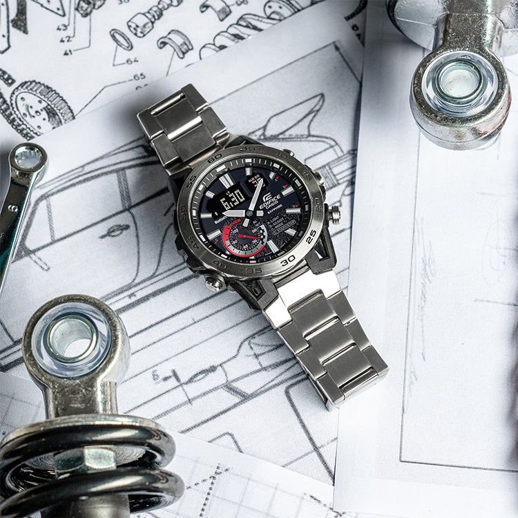 CASIO Digital-Analog 'Silver Black' ECB-40YD-1APR sold by KicksCrew product image thumbnail 2