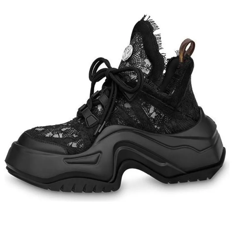 (WMNS) LOUIS VUITTON Archlight 2.0 Platform Sneakers 'Black Lace' 1ABI3P sold by KicksCrew