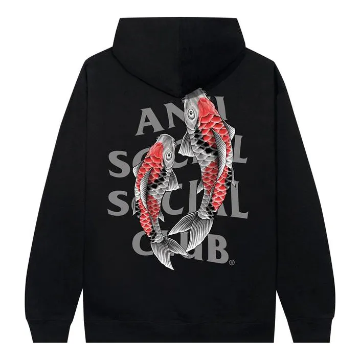 ANTI SOCIAL SOCIAL CLUB Koi Garden Hoodie 3M Reflective 'Black' 0657-1SS230106KGH3R-BLAC sold by KicksCrew