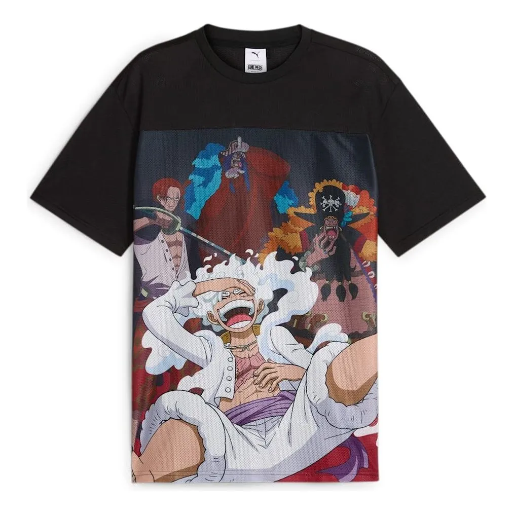 PUMA x ONE PIECE All-Over Print T-shirt 'Black' 624673-01 sold by KicksCrew