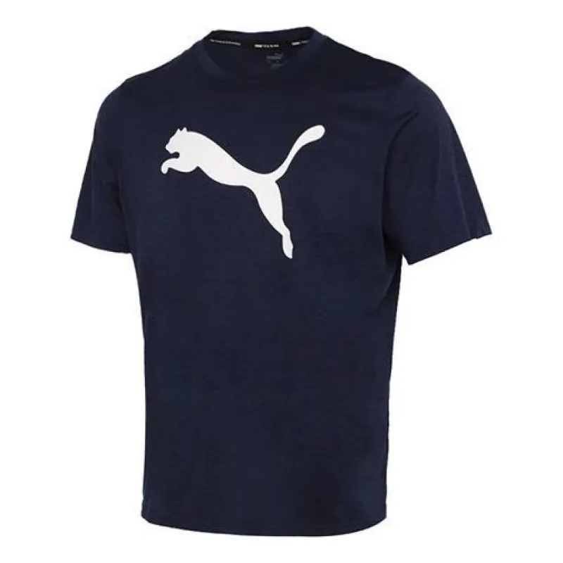 Puma Train Favorite Heather T-shirt 'Navy' 520139-06 sold by KicksCrew
