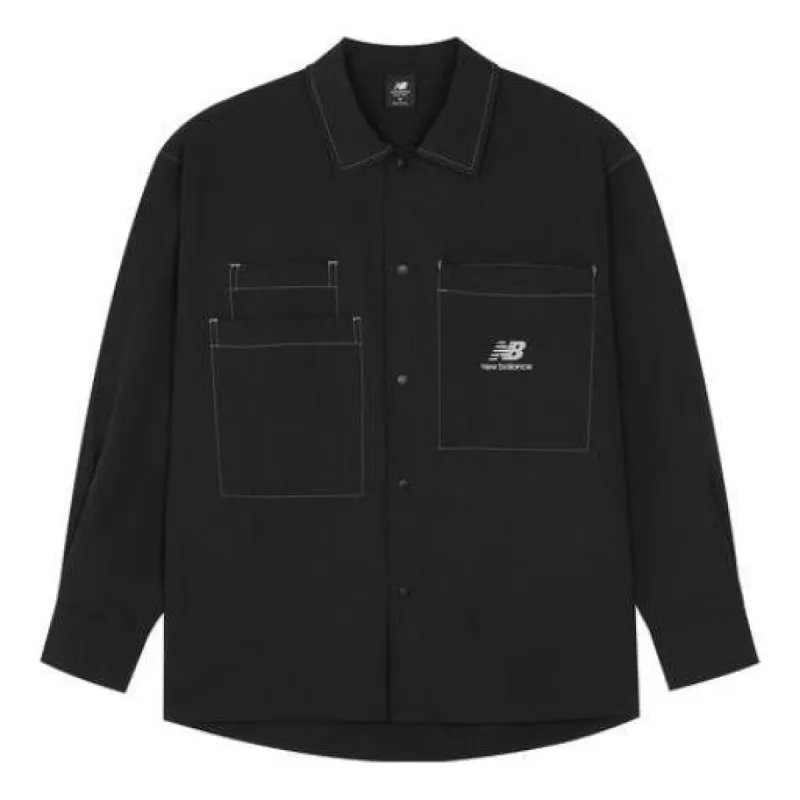 New Balance FW22 Logo Classic Shirt 'Black White' AMJ23303 sold by KicksCrew