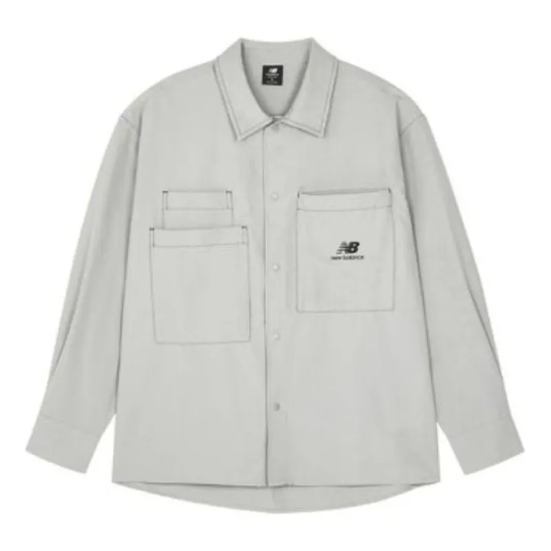 New Balance Logo Classic Shirt 'Grey Black' AMJ23303-NTP sold by KicksCrew