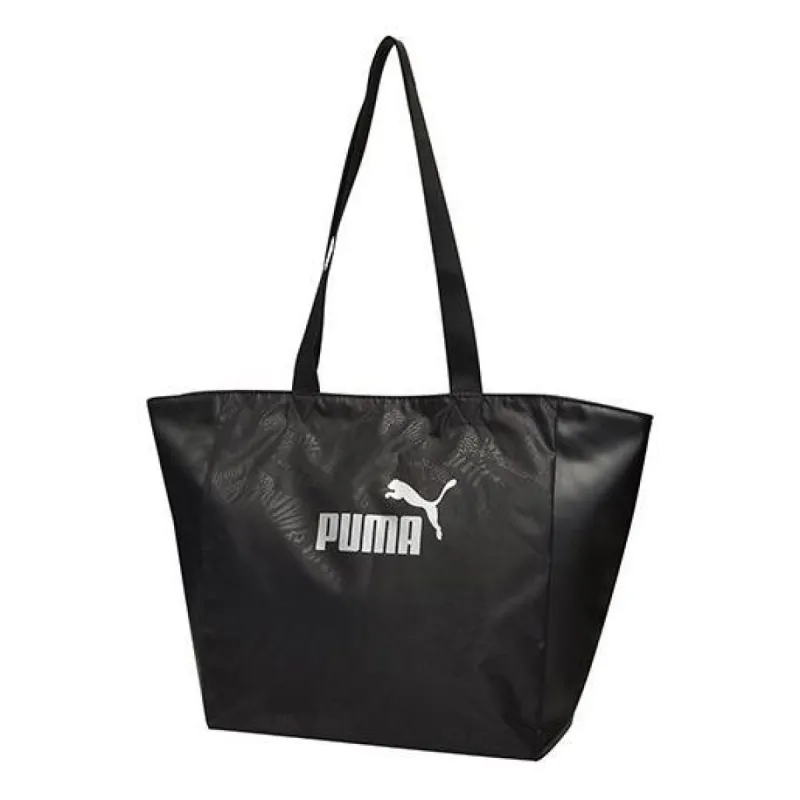 (WMNS) Puma Core up Large Shopper Bag 'Black White' 076971-01 sold by KicksCrew