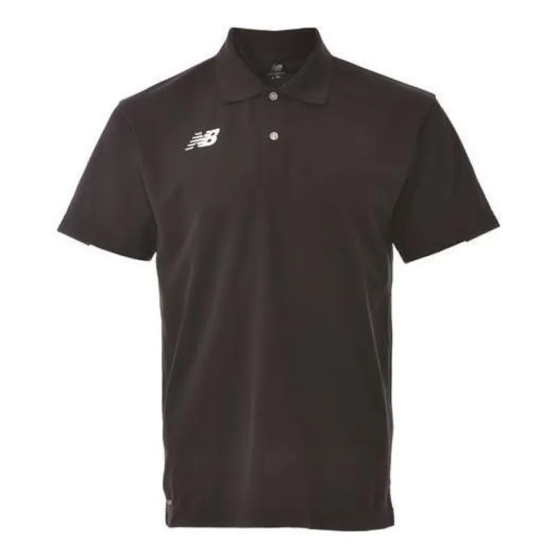 New Balance Logo Game Polo Shirt 'Black' JMTP1418-BK sold by KicksCrew