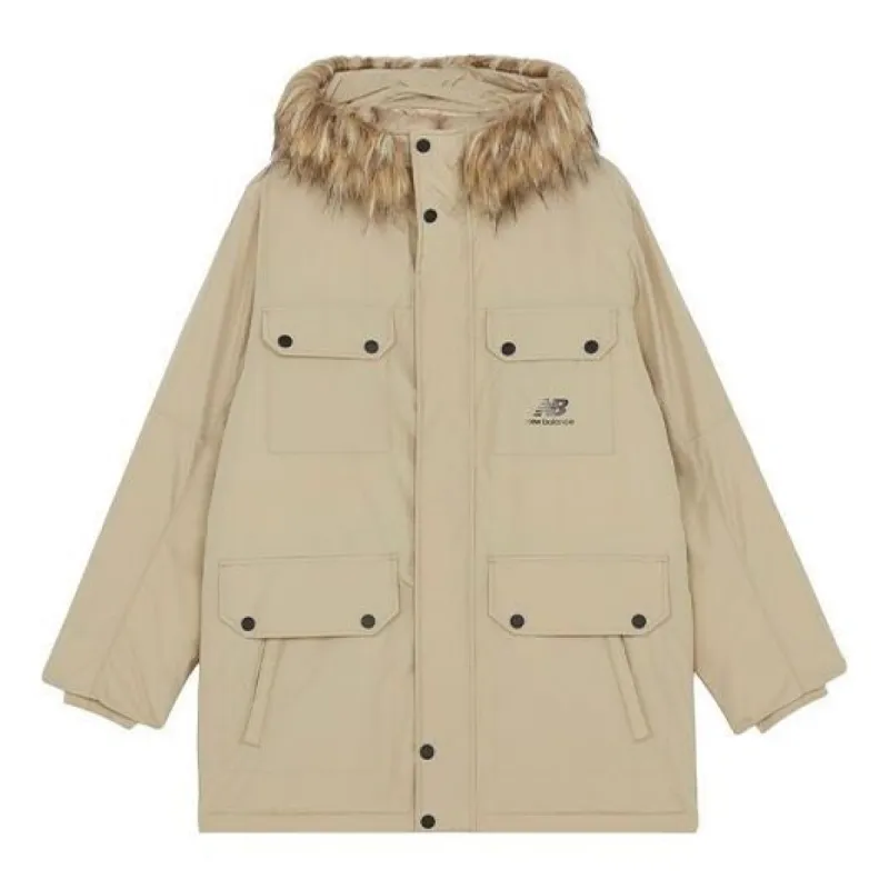 New Balance Classic Down Jacket 'Beige Brown' AMJ13329-HNA sold by KicksCrew