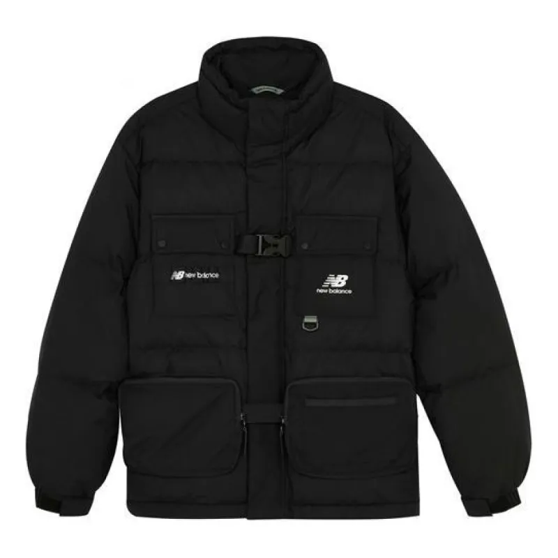 New Balance Logo Down Jacket 'Black' AMJ14328-BK sold by KicksCrew