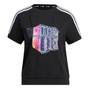 (WMNS) adidas neo 3-Stripes Bucket T-Shirt 'Black' IB7675 sold by KicksCrew