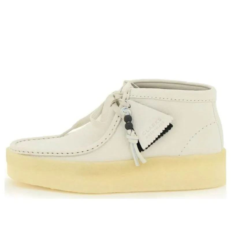 (WMNS) Clarks Wallabee Cup Boots 'White Nubuck' 26168988 sold by KicksCrew