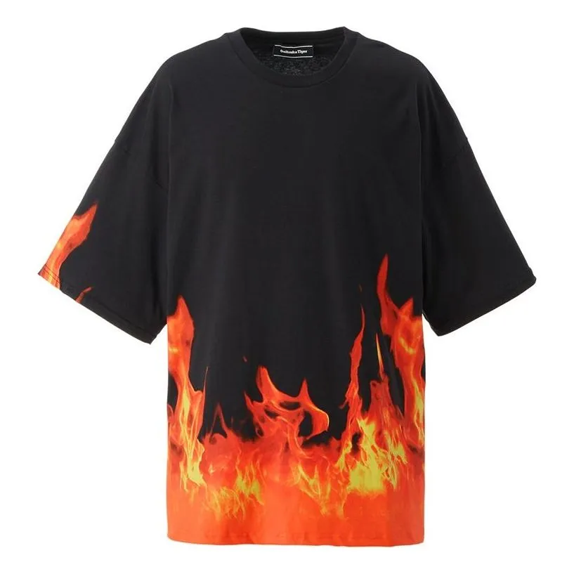 Onitsuka Tiger Flame Graphic Long Sleeve T-shirt 'Black' 2183B024-003 sold by KicksCrew